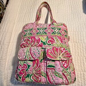 Vera Bradley Tall Zip Tote – Retired  Pattern PINWHEEL PINK, Vintage Item, EUC